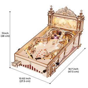 <span class=keywords><strong>Robotime</strong></span> <span class=keywords><strong>Rokr</strong></span> US Warehouse DIY Assembler Jouets EG01 <span class=keywords><strong>3D</strong></span> Flipper Machine Modèle Kits Puzzles en Bois pour Adultes - Product Image 5