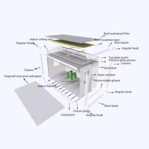 Fertighaus Modular Tiny Premade Diy <span class=keywords><strong>Beach</strong></span> Tragbare Kabine Bungalow Hergestellt Flatpack Kit Häuser Casas Pre fabrica das Container House - Product Image 5