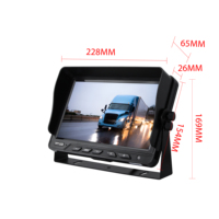 Monitor de 9 pulgadas AHD de alta resolución para coche, autobús, sistema de monitoreo de vista trasera, monitor para camión, remolque, pantalla de alta resolución para coche