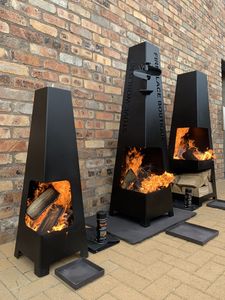 Poêle/cheminée extérieure en acier corten à bois - Product Image 6