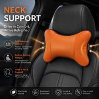 Coussin de nuque portable pour voiture avec surface perforée respirante, appui-tête universel pour voiture avec design en forme d'os