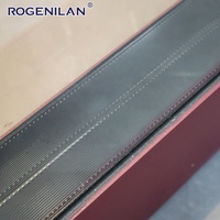 Puertas de Entrada de Seguridad Modernas Personalizadas Rogenilan, de Vidrio Templado Impermeable, Puerta Frontal de Aluminio con Doble Acristalamiento