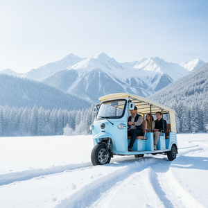 Tuk-tuk électrique certifié CEE & COC pour le marché européen, carrosserie ouverte, espace plus large de 1,5 m, tricycle passager pour le transport dans les zones touristiques - Product Image 4