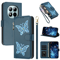 Étui de téléphone en cuir à fermeture éclair papillon pour Xiaomi Redmi Note 15 Pro Plus 14 Pro+ 13 4G 14S 5G, housse magnétique avec porte-cartes