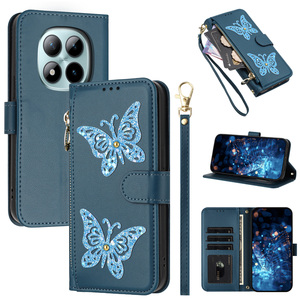 Étui de téléphone en cuir à fermeture éclair papillon pour Xiaomi Redmi Note 15 Pro Plus 14 Pro+ 13 4G <span class=keywords><strong>14S</strong></span> 5G, housse magnétique avec porte-cartes - Product Image 6