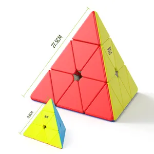 Qiyi Qiming cộng với 3x3 kim tự tháp 27.5cm Khối lập phương lớn 3x3x3 ma thuật khối lập phương chuyên nghiệp CUBO magico đồ chơi câu đố cho trẻ em trẻ em Đồ chơi Quà tặng