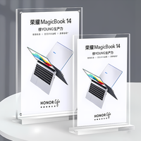 Présentoir de bureau personnalisé en Perspex lavable et pratique, pour affiches de menu et cartes de visite, facile à assembler, finition polie, idéal pour les cadeaux
