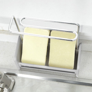 <span class=keywords><strong>Cucina</strong></span> staccabile panno per lavare i piatti straccio in acciaio inox sapone e spugna supporto appeso con scarico lavello per utensili - Product Image 4