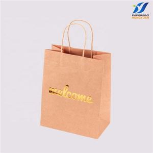 ถุงกระดาษคราฟท์สีน้ำตาลพิมพ์ลายแบบกำหนดเอง รีไซเคิลได้ - Product Image 6