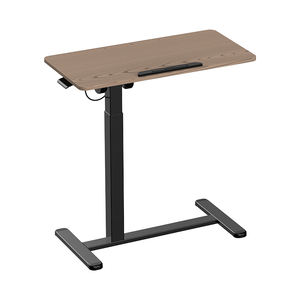 Hidden Casters Overbed Bedside <strong>Table</strong> Laptop Computer Small Workstation Electric <strong>Height</strong> <strong>Adjustable</strong> Pneumatic Mobile Standing Desk - Product Image 2