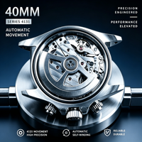 Montre automatique pour homme de haute qualité VSF 4131 avec bracelet en acier inoxydable 904L, montre mécanique de luxe, mode et affaires