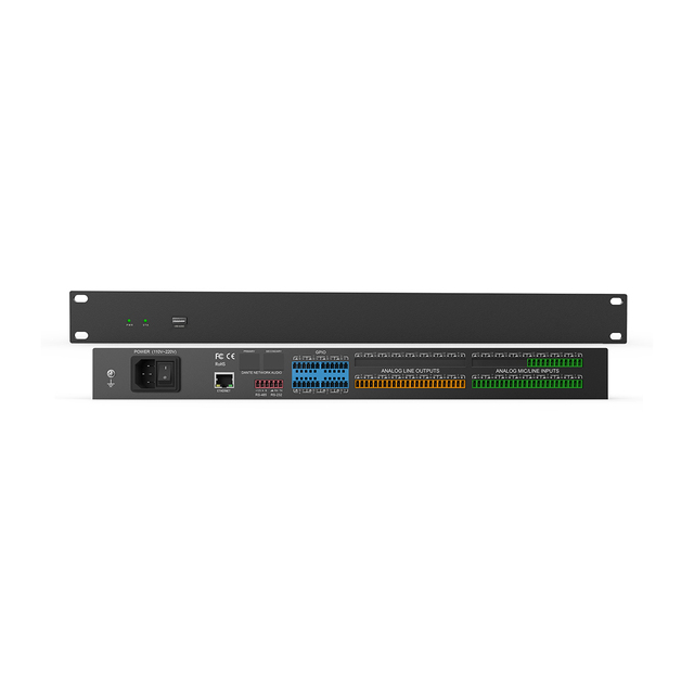 T 12 in 8 Out DSP Professional Digital Audio Processor With RS232/RS485 and UDP Central Control