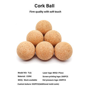 TIANLEICORKスポーツマッサージ器天然コルクポイントマッサージ療法ボールシングルコークボールボディ & フットリリーフ用 - Product Image 3