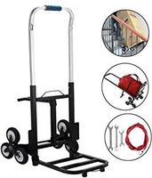 Chariot d'ascension d'escaliers portable et pliable à 6 roues pour le shopping, réglable, pour charges lourdes
