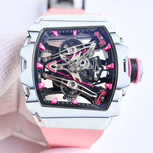 Reloj de Golf Deportivo con Temática Rosa, el Más Vendido del 2025, Cristal de Zafiro, Movimiento Mecánico de Fibra de Carbono de Alta Calidad, Correa de Goma - Product Image 1