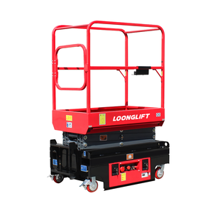 Plateforme élévatrice mobile à ciseaux, hauteur de plateforme 3-3,9 m, capacité de charge 240 kg, 1 personne, faible garde au sol - Product Image 1