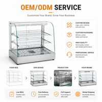 Vitrine chauffante commerciale de comptoir pour boulangerie, pâtisserie et pâtisseries