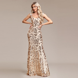 Robes de luxe pour femmes robes de soirée élégantes maille sans manches paillettes robes de soirée femmes sirène robes de <span class=keywords><strong>demoiselle</strong></span> <span class=keywords><strong>d</strong></span>'<span class=keywords><strong>honneur</strong></span> - Product Image 4