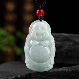 Colgante de Jadeíta Natural con Buda, Estilo Chino UNISEX, Diseño Original Budista, Regalo con Certificado de Tasación FG11 - Product Image 1