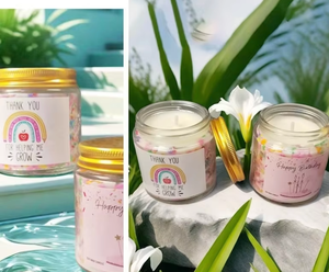 Bougie artisanale parfumée en cire de soja dans un pot en <span class=keywords><strong>verre</strong></span>, écologique et créative, pour la maison, les anniversaires, Noël, les mariages - Product Image 2