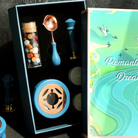 Kit Complet de Cire à Cacheter Ciel Étoilé avec Boîte Cadeau, Scellés pour Enveloppes, Pastilles de Cire, pour Agenda et Anniversaire