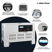 BELON POWER 20KW Wechselrichter 4-Takt Benzin-Generator 465F1 Vierzylinder Wassergekühlt 80L Externer Tank für Einkaufszentren Notstromversorgung
