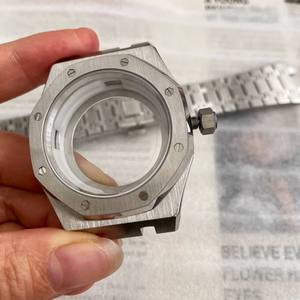 Caja de madera de roble de 41 mm, piezas mecánicas modificadas con zafiro, conjunto de caja con movimiento NH35 + esfera + manecillas - Product Image 5