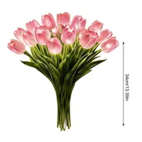 Lampe d'ambiance réglable en forme de tulipe, lumière chaude, en plastique, pour chambre à coucher, décoration de chevet