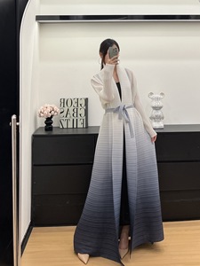 Muçulmano Tradicional das mulheres plissado Design <span class=keywords><strong>Cardigan</strong></span> Plus Size Robe Blusão Fábrica Miyake Abaya Original Designer Roupas - Product Image 4