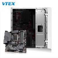 Casing komputer kantor, casing PC bisnis putih 8L, SPCC Steel mendukung Micro ATX Mini ITX SSD HDD 210mm GPU kustom tipe-c