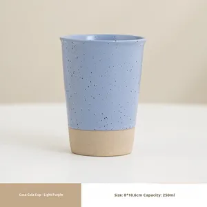 Taza de café árabe, taza de cola de cerámica rústica, estilo chino con patrón moteado, taza de agua para el hogar, gran oferta en Oriente Medio - Product Image 6