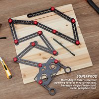 Outil multifonctionnel en aluminium à angle réglable, outils de mesure de carreaux, règle pliante à 12 positions