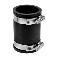 Raccord flexible en PVC pour tuyau de condensation, avec colliers de serrage en acier inoxydable à finition brute, mesure impériale (en pouces)