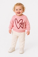 Maßgefertigter OEM & ODM Baby-Pullover Gerippter Strick Langarm Rundhals Süßer Lässiger Herbst-Winter Viskose Kinder-Strickwaren Glatt