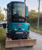 Mini-excavatrice sur chenilles d'occasion Sunward SWE 25UF de 2,5 tonnes à vendre, faible consommation de carburant