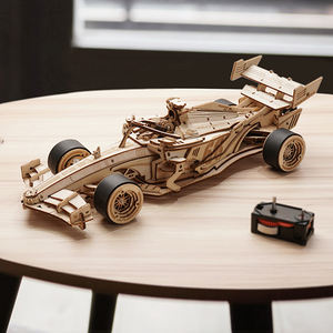 Robotime Rokr DIY Miniature Jouets Assemblés à la Main LK505 Modèle de Voiture de Course <span class=keywords><strong>F1</strong></span> Kit de Modèles en Bois 3D Puzzles - Product Image 2