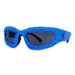 Эпоксидный клей ручной работы в стиле хип-хоп панк красочное покрытие Y2K праздничные солнцезащитные очки Uv400 Модные индивидуальные солнцезащитные очки кошачий глаз - Product Image 4