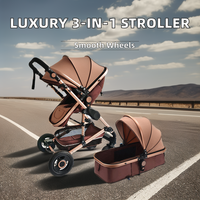 Poussette bébé F 3-en-1 de luxe de haute qualité Landau multifonctionnel pour voyage