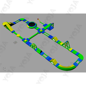 Toboganes Inflables para Parque Acuático YOJA B-A02, Personalizados, Comerciales, de PVC de 0.6-0.9mm, 500kg, con Certificación CE - Product Image 4