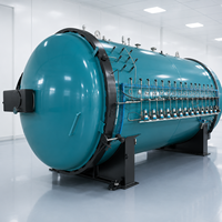 Autoclave Compuesto con Certificación CE ISO para Curado de Estructuras de Drones con 500 ℃   Control HMI con Pantalla Táctil y Temperatura Máxima
