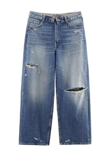 GX12067 Ropa de Moda para <span class=keywords><strong>Mujer</strong></span>, <span class=keywords><strong>Jeans</strong></span> Desgastados Estilo Urbano, Pantalones Vaqueros Casuales Retro con Rasgaduras - Product Image 2