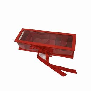 Caja de Regalo de Papel Transparente de Lujo con Forma de <span class=keywords><strong>Libro</strong></span> con la Frase 'Te Amo', Cajas de Flores con Cinta para el Día de la Madre, San Valentín, Bodas - Product Image 3
