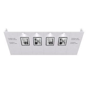 IZEXPO Mur d'exposition modulaire en bois standard avec éclairage LED transparent pour musée, stand d'exposition, cloison <span class=keywords><strong>de</strong></span> séparation, fond en bois - Product Image 1