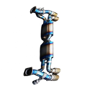 Valvetronic knalpot kucing sistem kualitas tinggi knalpot untuk Porsche 911 996 Turbo 1997-2005 Titanium melarikan diri pipa knalpot - Product Image 3