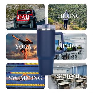 Wholesale 40oz Sports Water <b>Bottle</b> Stainless Steel Vacuum Cup Tumblers with Handle and <b>Straws</b> Insulated Tumbler - Product Image 4