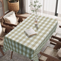 Amity Nappe rectangulaire en tissu imperméable à carreaux classiques en polyester pour la décoration de la maison.