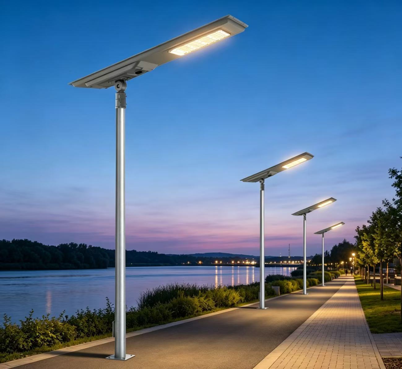 Solar Street Light Pole CE Certified IP65 Rating Aluminum Alloy 50W-90W Range LED Battery Auto Color Temp 3000-6000K 5-Year · image 3