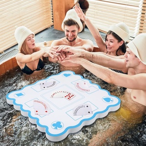 Mobiele schaakkaartentafel drijfvermogen tafel waterdichte EVA schuim mahjongtafel voor zwembad jacuzzi poker domino's speltafel - Product Image 5