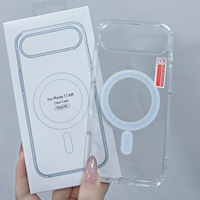 Étui de téléphone magnétique transparent pour iPhone17 Étui pour iPhone17 Air Cases Housses transparentes pour iPhone17 16 15 14 13 12