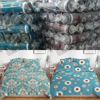 Maßgefertigter Großhandel Gebürsteter Stoff 100% Polyester Mikrofaser Bedruckter Bettwäschestoff für Kissen für Hotels